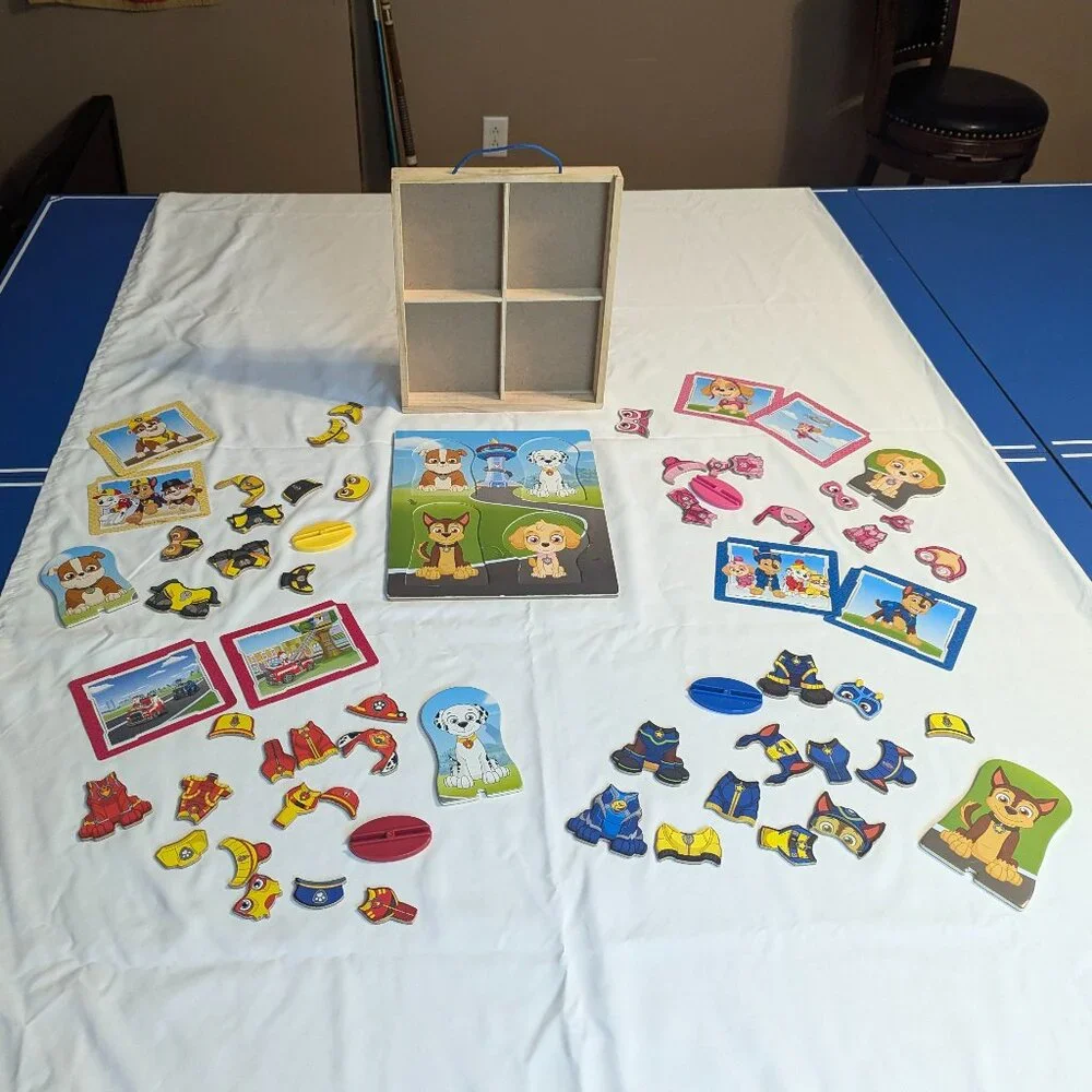 Paw Patrol Puzzle, by Melissa & Doug, and a plush Chase